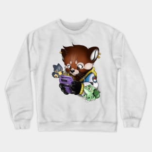 red panda gamer Crewneck Sweatshirt